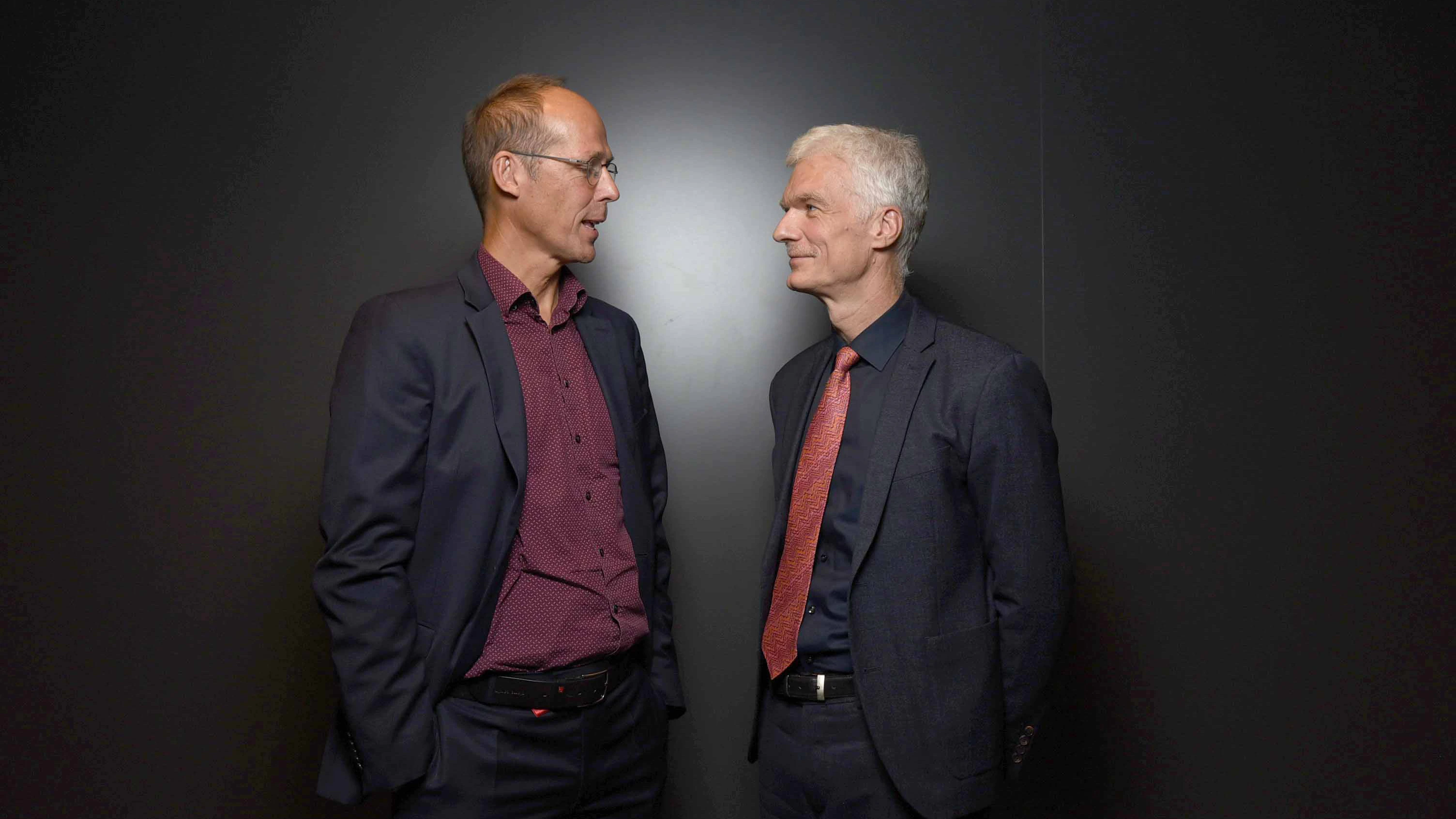 Mark Rackles (l.) war mehr als sieben Jahre Staatssekretär in der Senatsschulverwaltung, Andreas Schleicher ist Bildungsforscher und Direktor der Abteilung für Bildung bei der Organisation für wirtschaftliche Zusammenarbeit und Entwicklung.