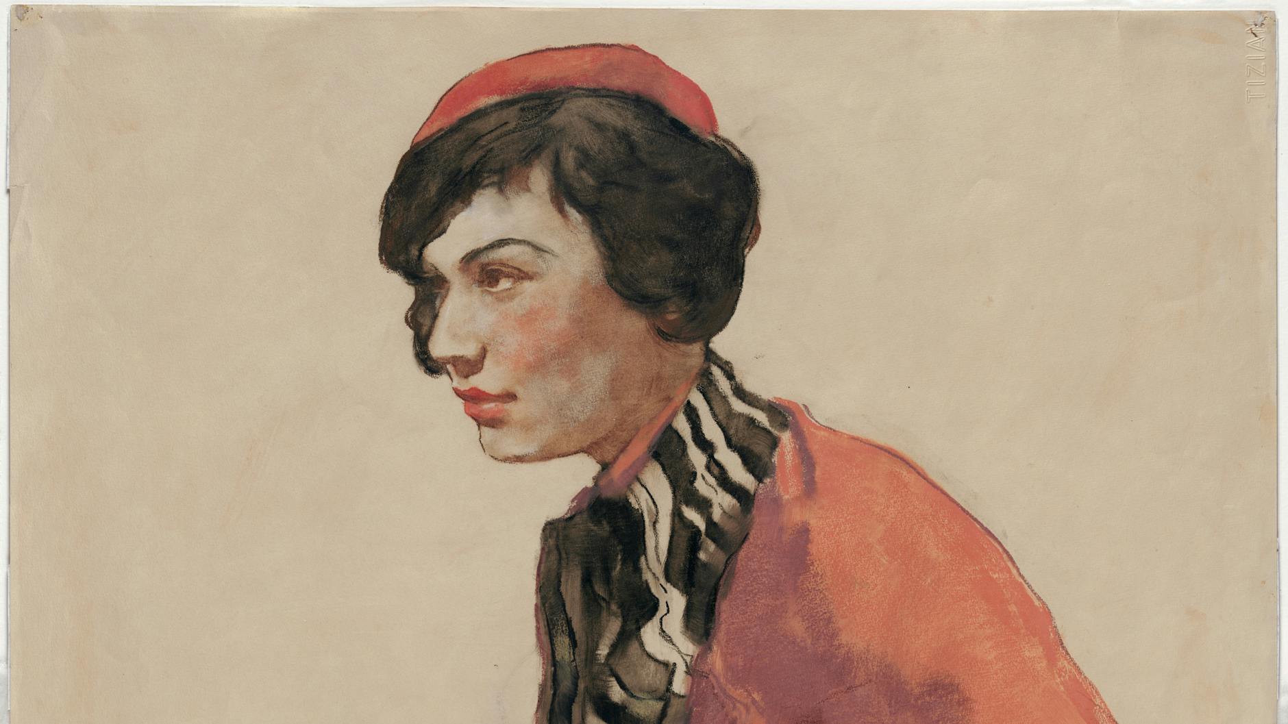 „Frau mit roter Baskenmütze“, 1931 , Neuzugang der Berlinischen Galerie.