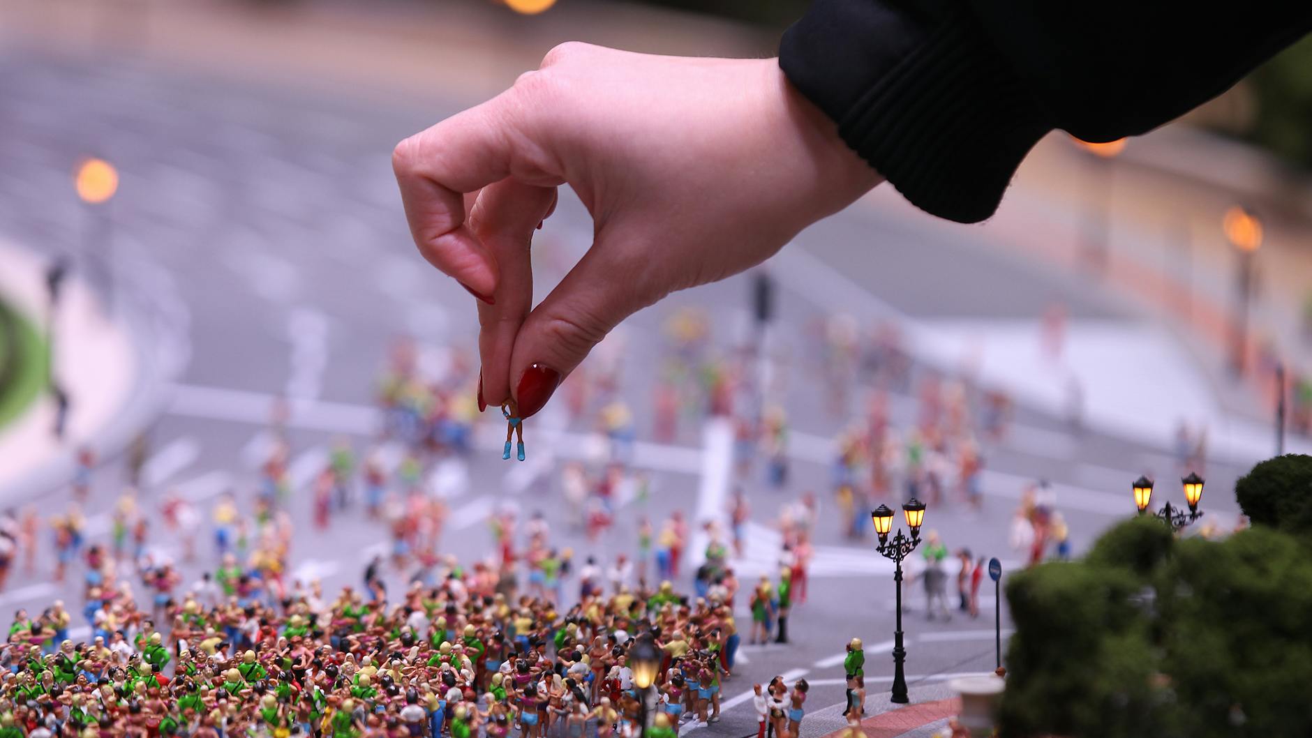 Modell der Straße des 17. Juni bereit für das Projekt „Fundraving“.