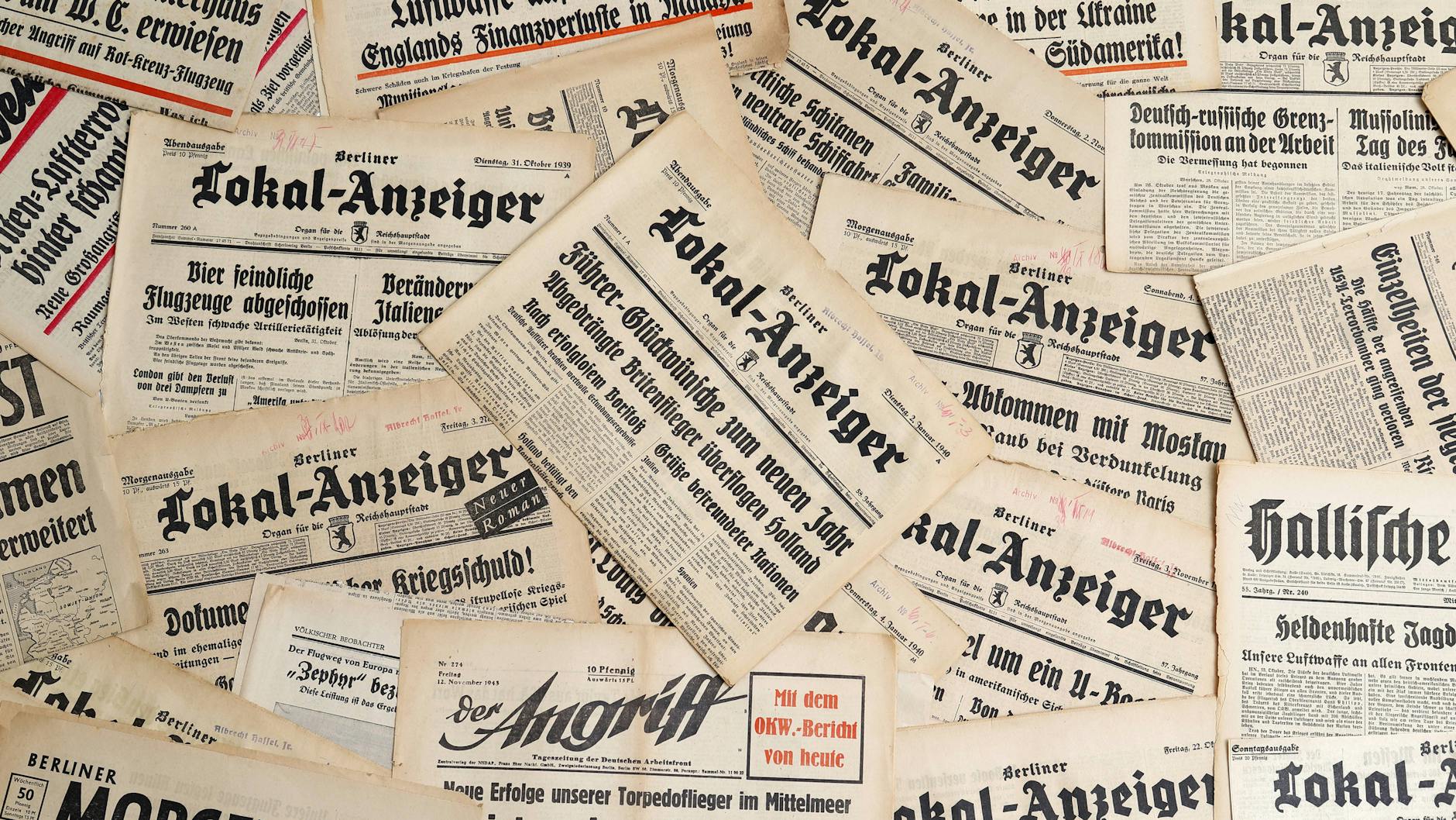 Zeitungen des Scherl-Verlags, der zum Konzern von Alfred Hugenberg gehörte.