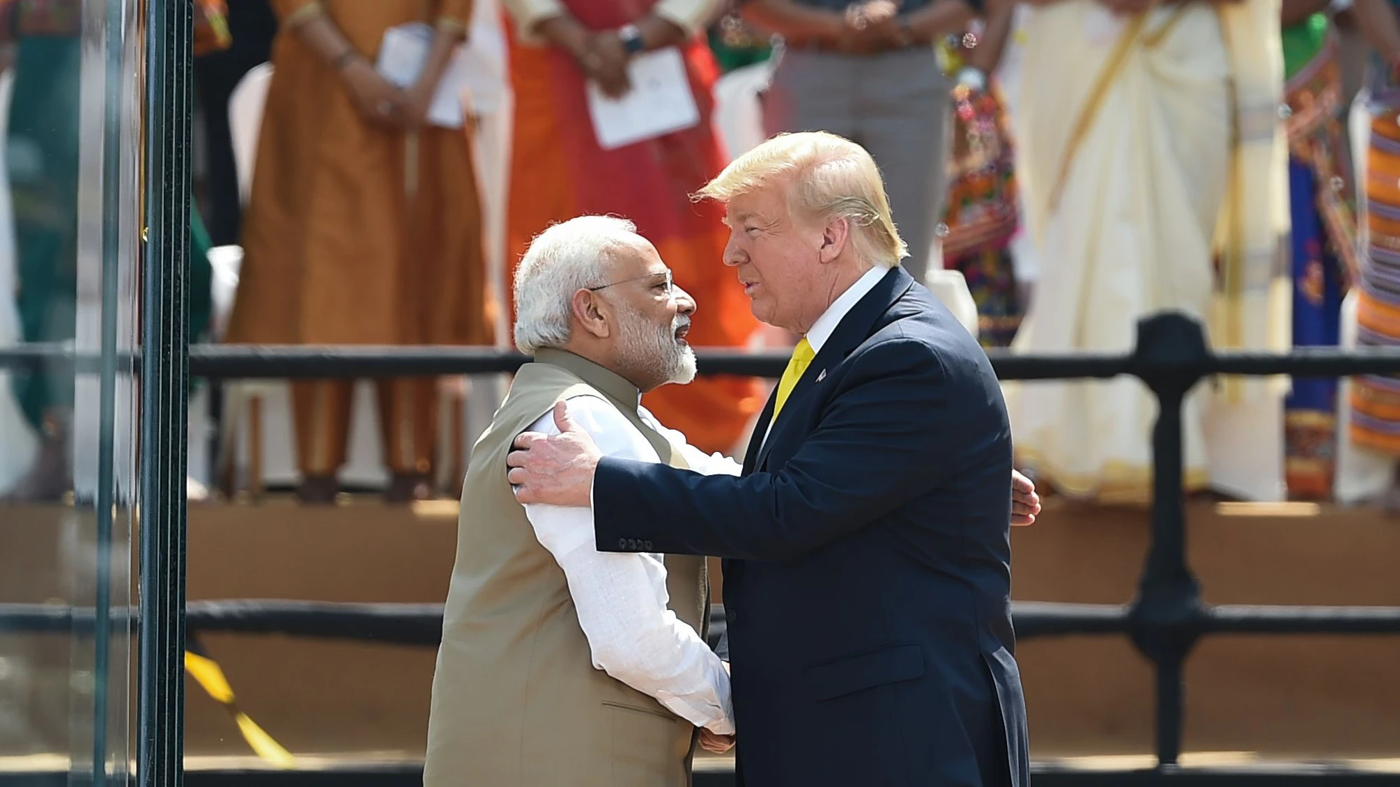 Donald Trump mit Premierminister von Indien&nbsp;Narendra Modi.