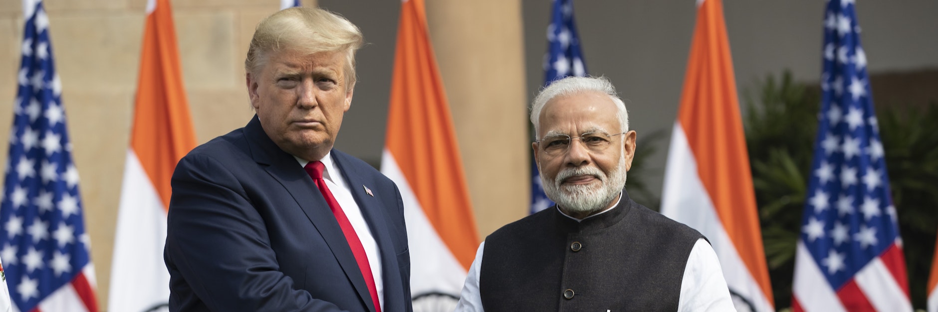 US-Präsident Donald Trump und Narendra Modi, Premierminister von Indien.
