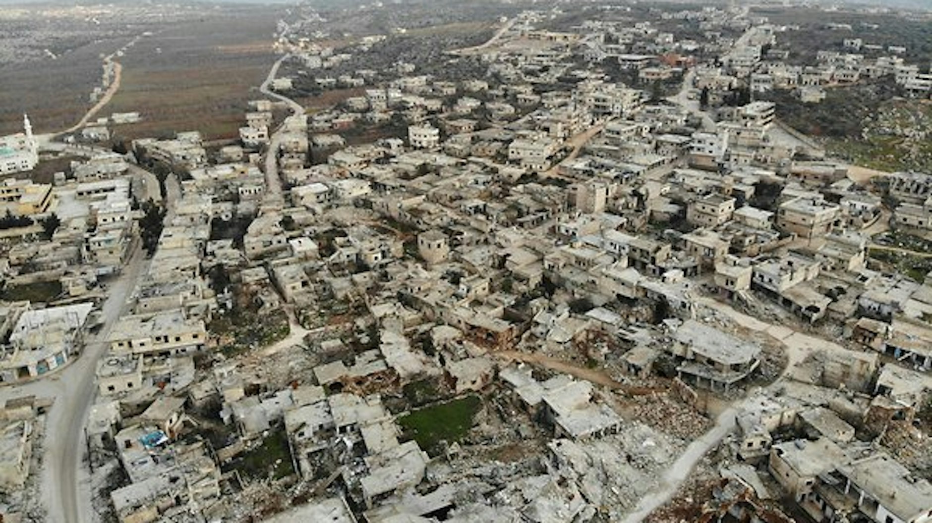 Eine von dutzenden zerstörten Städten in der umkämpften Provinz Idlib.