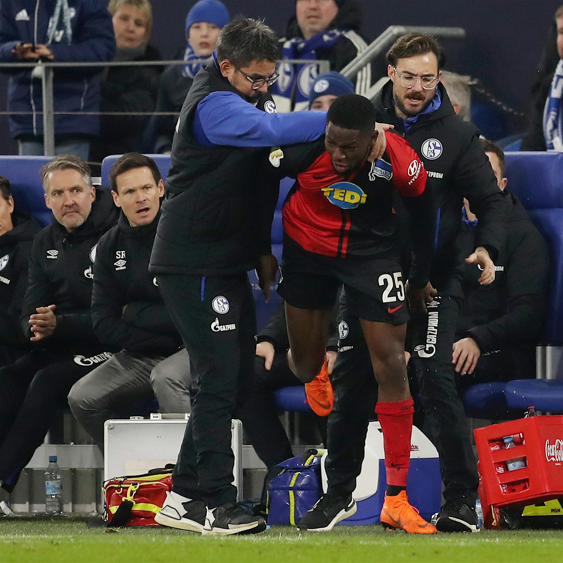 Herthas Jordan Torunarigha weint nach Affenlauten von der Tribüne