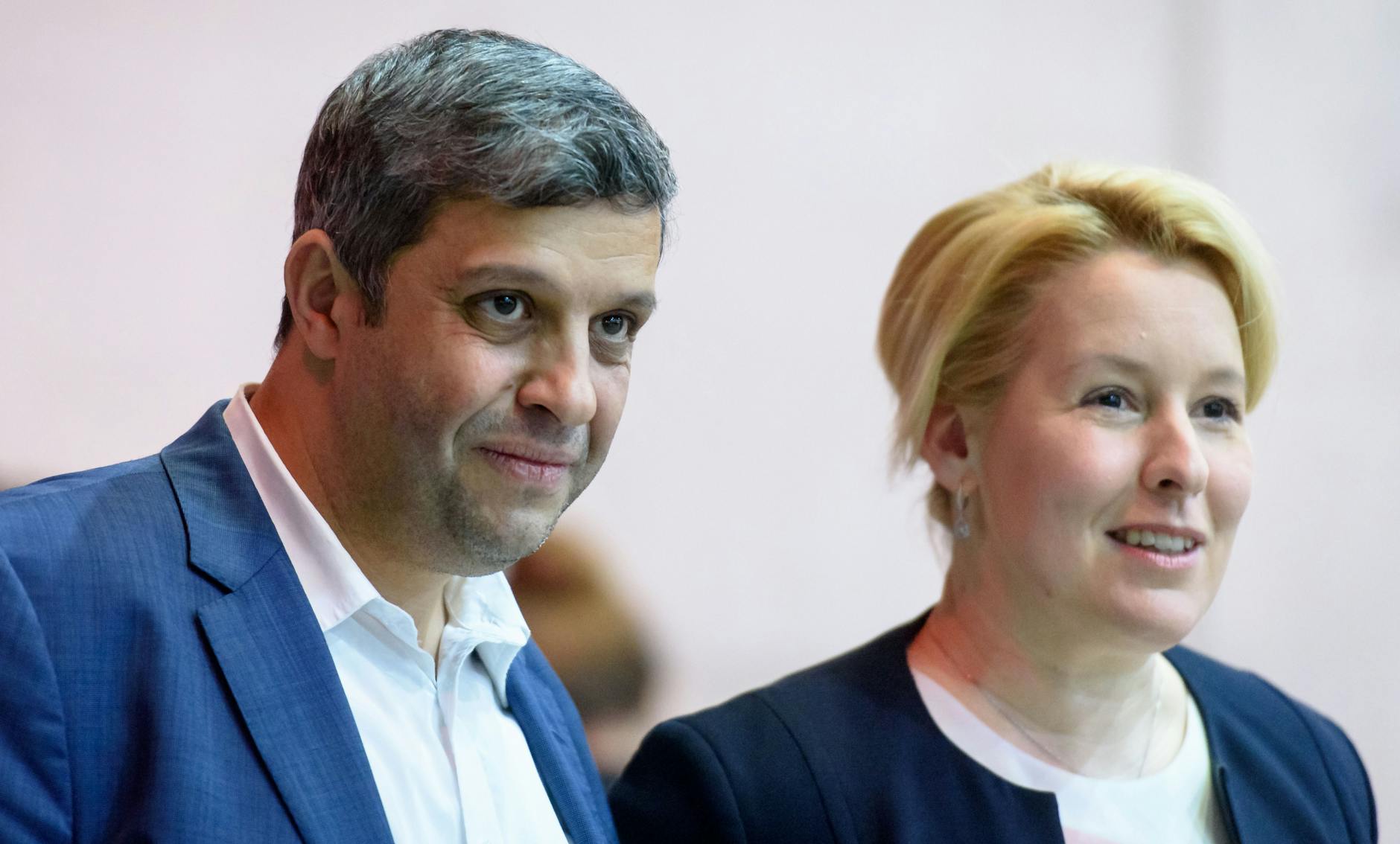 Raed Saleh und Franziska Giffey (v.l.) gelten nach dem Verzicht von Michael Müller als Nachfolger für die Parteispitze.