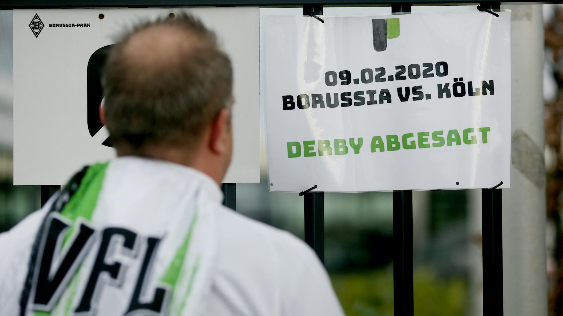 Das Spiel zwischen Borussia Mönchengladbach und dem 1. FC Köln ist wegen des Sturmtiefs „Sabine“ abgesagt worden. <br>