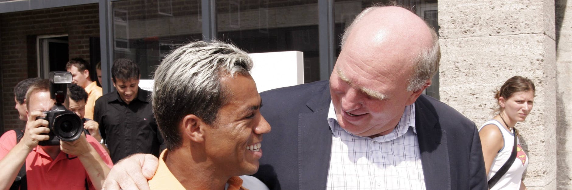 Eine besondere Beziehung: Marcelinho und der ehemalige Hertha-Manager Dieter Hoeneß.