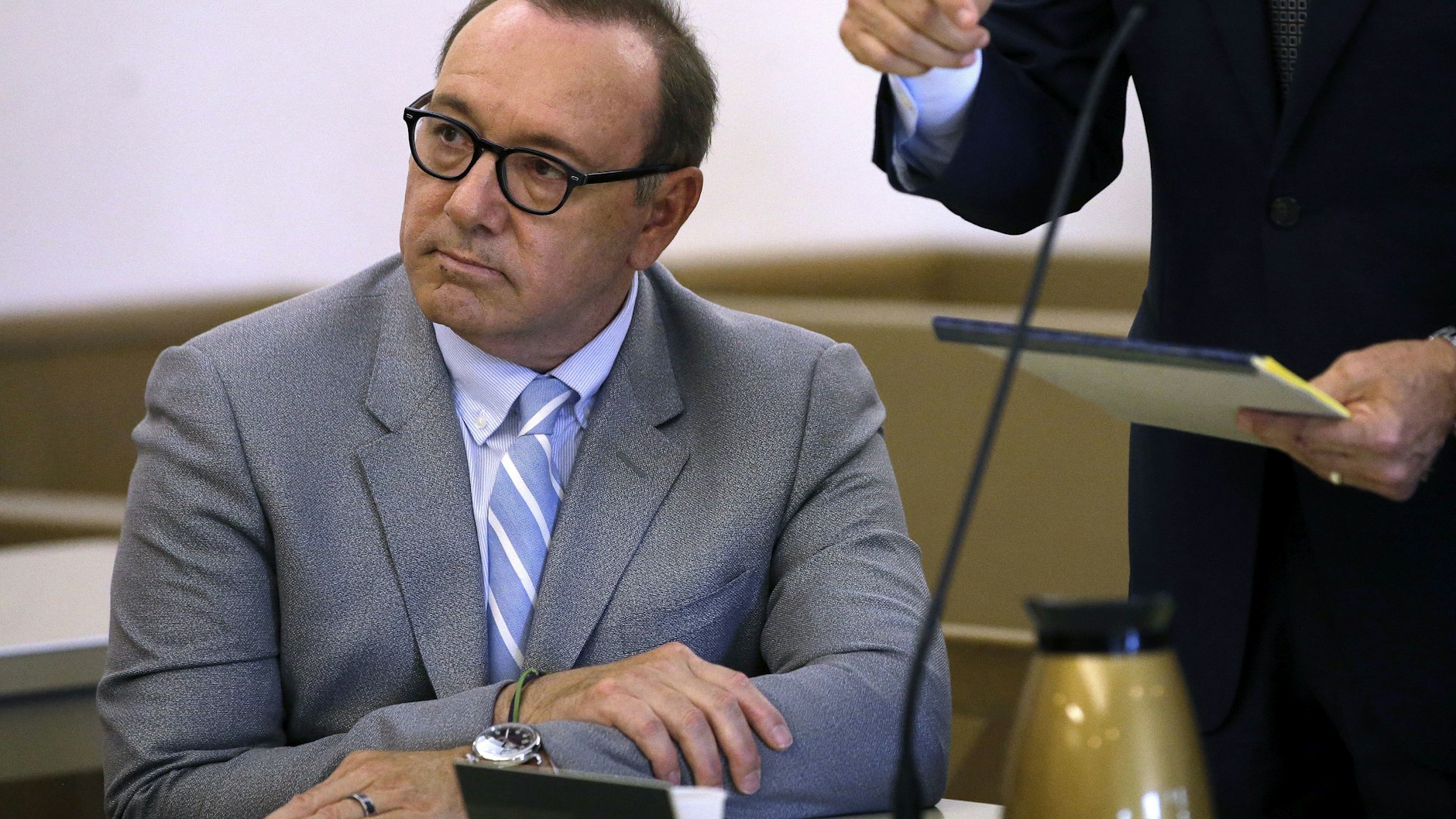 Schauspieler Kevin Spacey am 3.6.2019 bei einer Vorverhandlung in einem Gerichtssaal in Nantucket, USA.