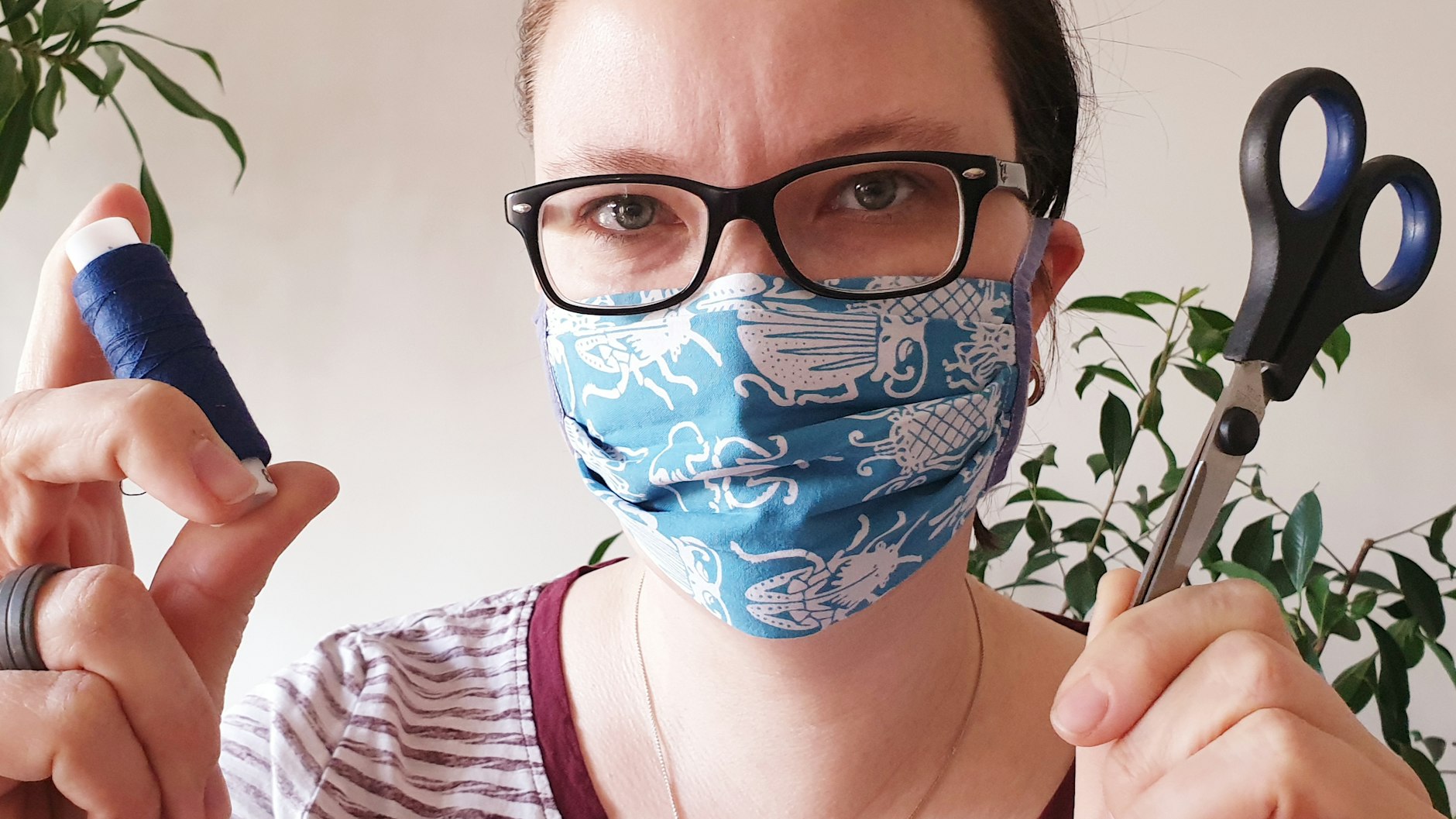 Mit einem selbstgenähten Mundschutz kann jeder zur Eindämmung der Corona-Pandemie beitragen.&nbsp;