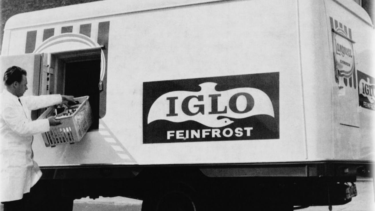 In Deutschland trugen auch diverse Tiefkühllieferdienste, wie hier Iglo, zur Verbreitung bei.