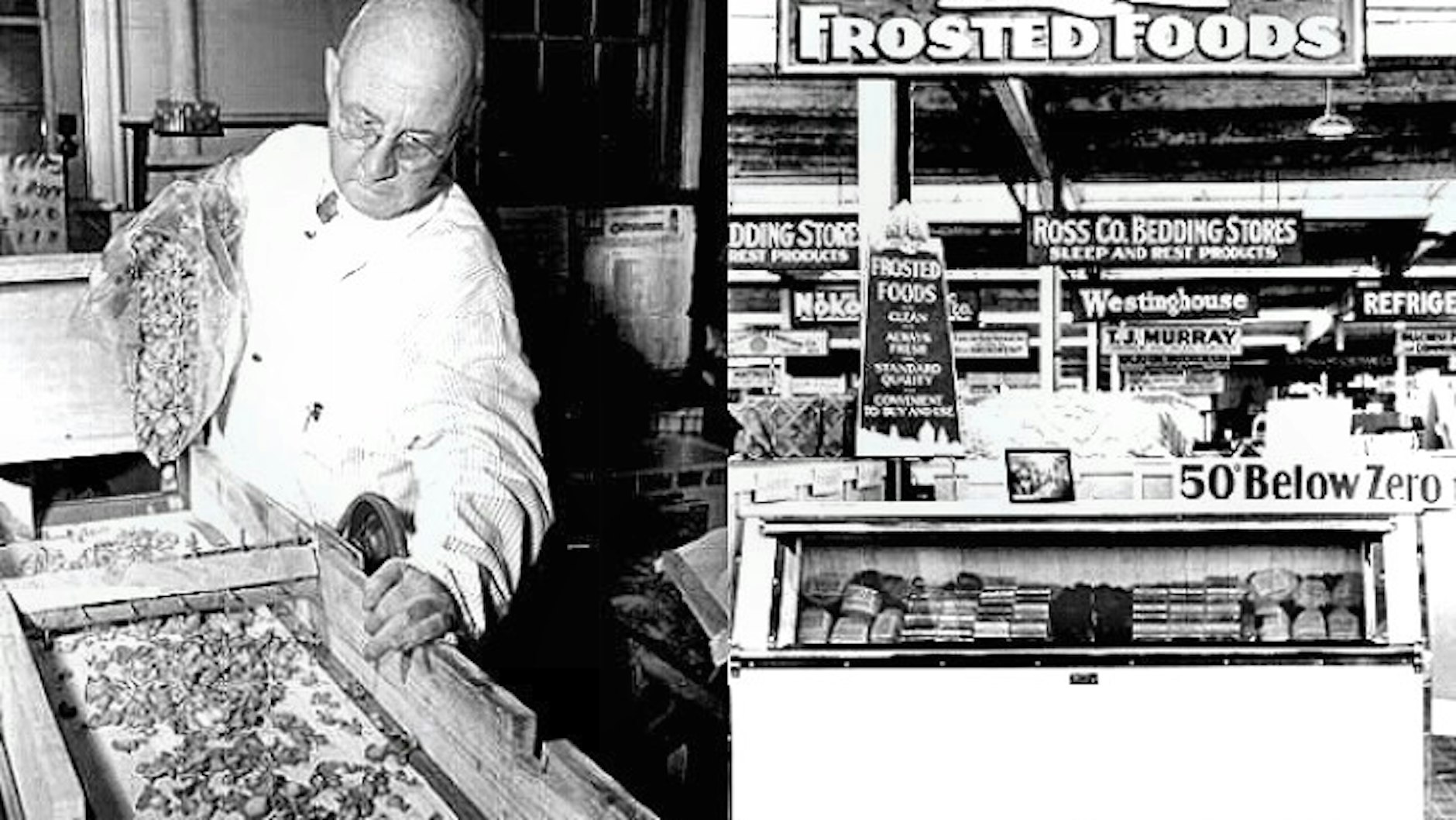 Der Vater der Tiefkühlkost mit seiner  Ware: Clarence Birdseye