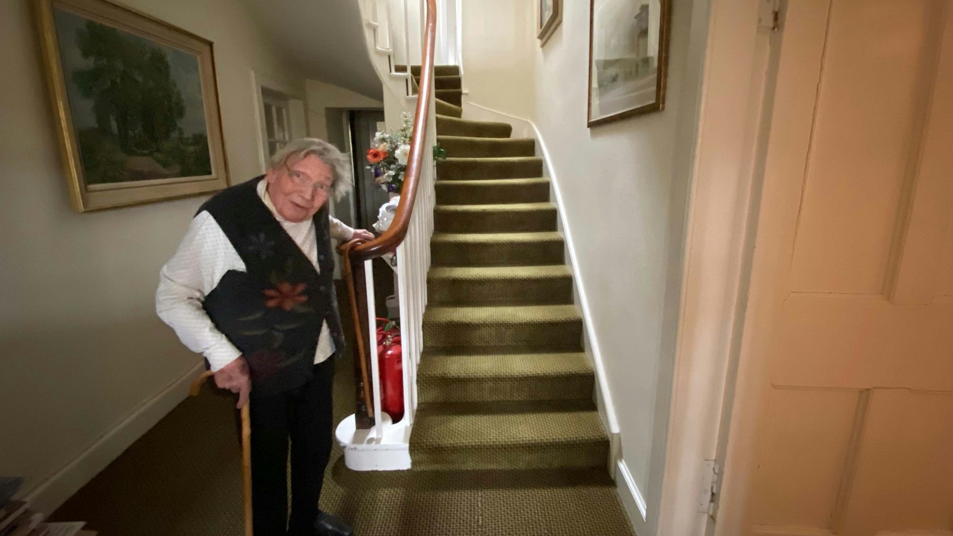 Margaret &nbsp;Payne (90) will diese Treppe  282 Mal bezwingen und Spenden &nbsp;einsammeln.