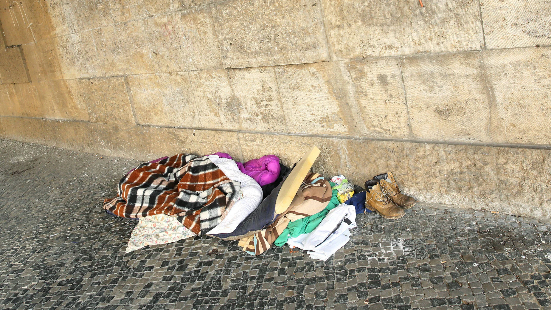 Schlafstätte auf der Straße<br>