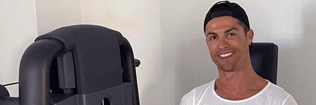 Gute Laune auch in der Krise: Christiano Ronaldo in seinem eigenen Fitness-Studio.