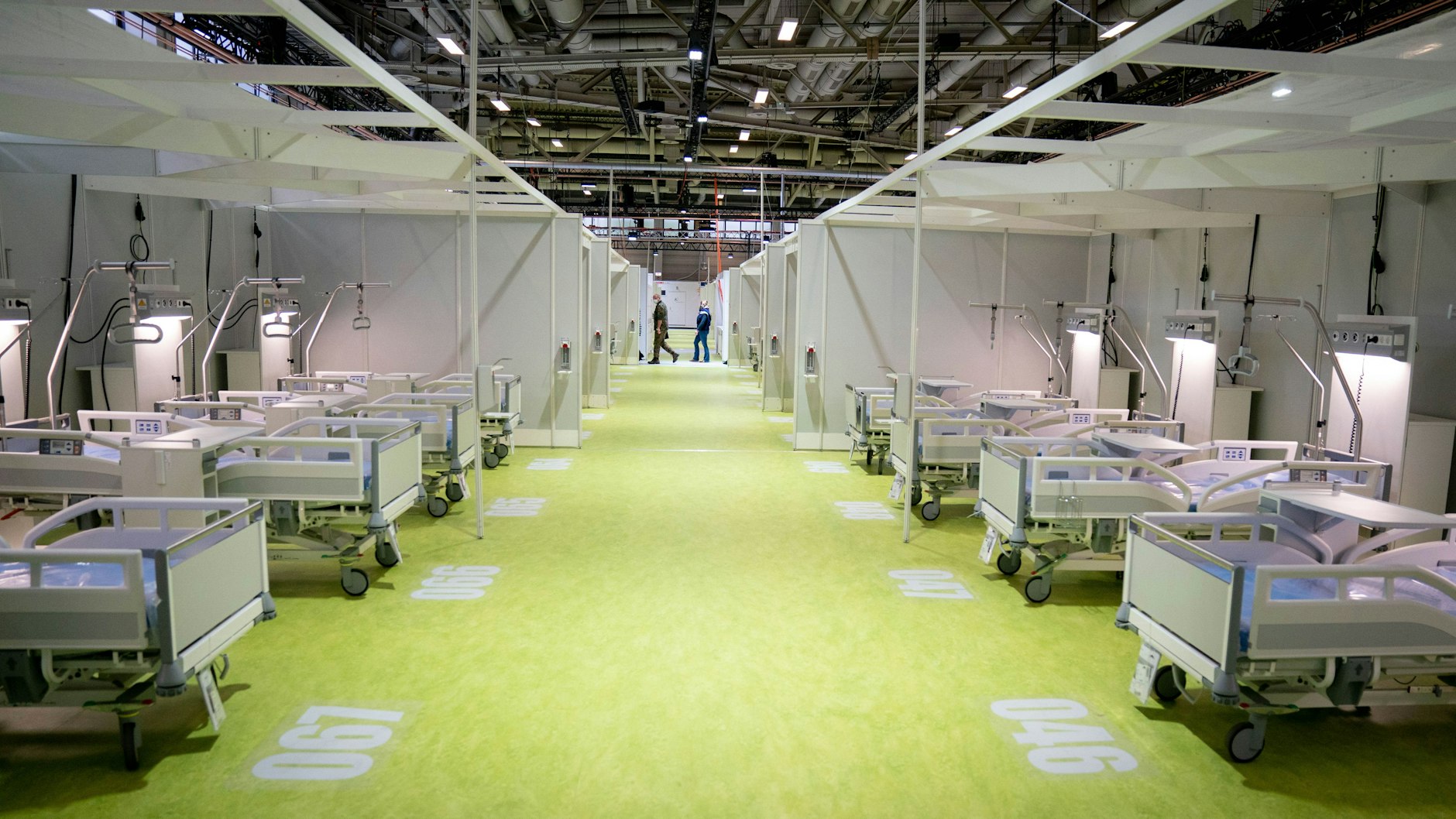 In der Messehalle 26 ist die Corona-Notklinik entstanden.&nbsp;<br>