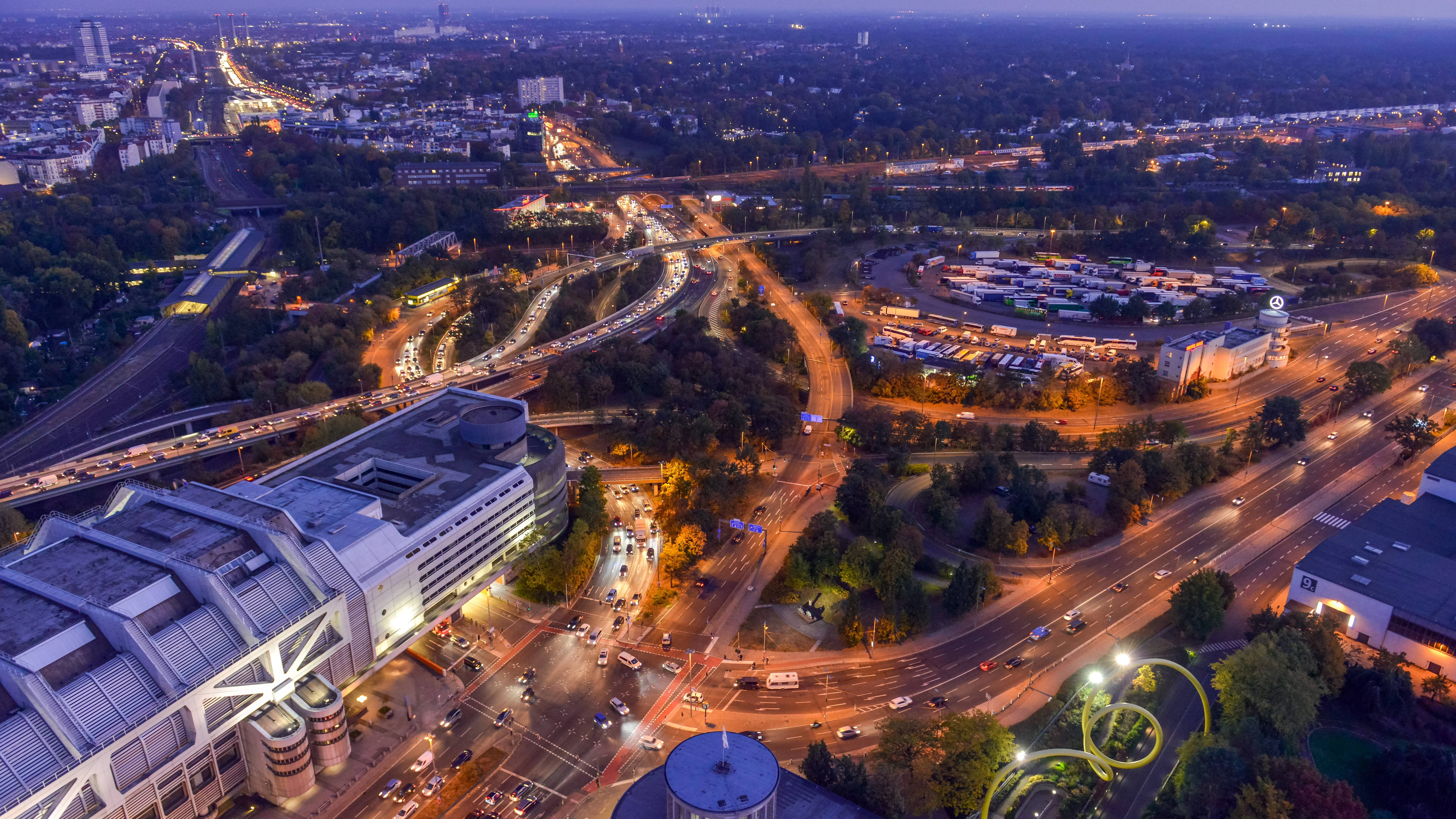 Wichtiger Verkehrsknotenpunkt: Das Dreieck Funkturm.