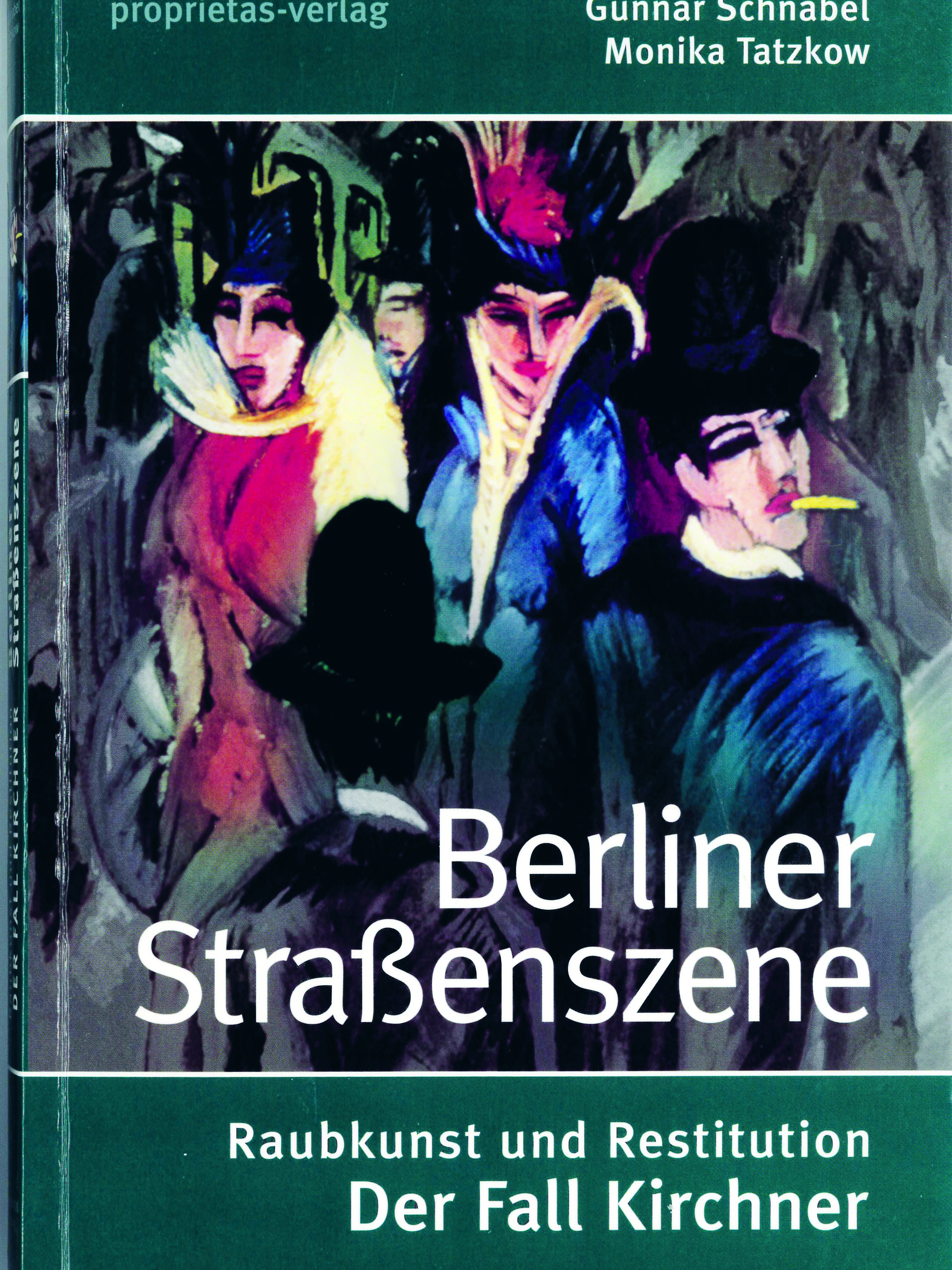 Eine umstrittene Restitution: Ernst Ludwig Kirchners „Berliner Straßenszene“: 2006 wird Ernst Ludwig Kirchners Gemälde „Straßenszene in Berlin“, das im Berliner Brücke-Museum hängt, an die Nachkommen der früheren Eigentümer restituiert. Die „Causa Kirchner“ löst heftige Diskussionen über die Rechtmäßigkeit der Rückgabe aus – bis hin zu Strafanzeigen gegen Berliner Politiker. Der Förderverein des Brücke- Museums ist bis heute der Ansicht, dass es sich um einen Skandal handele, u.a. auch, weil die Erben das Gemälde dann zum Verkauf anbieten. Die Rückabwicklung der Restitution wird weiter betrieben. Die kontroversen Positionen finden sich in zwei Publikationen von 2008 und 2018.