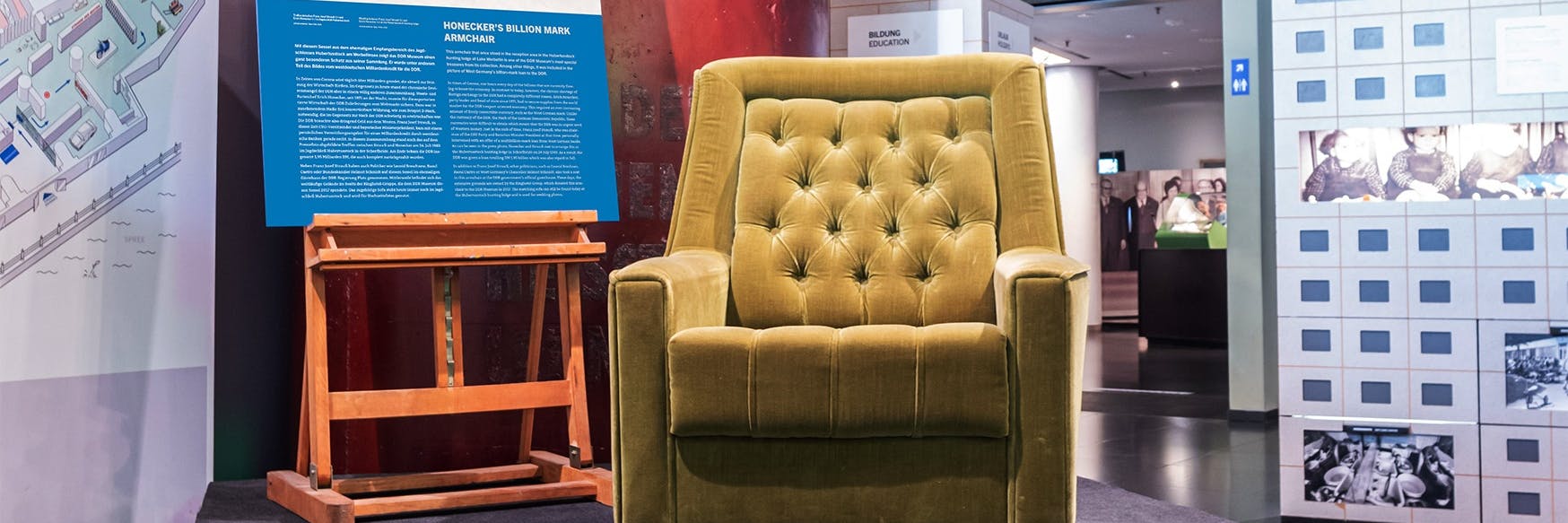 Honeckers Milliarden- Sessel ist im DDR- Museum als besondere Besucher-Attraktion zu Himmelfahrt und Pfingsten zu sehen.