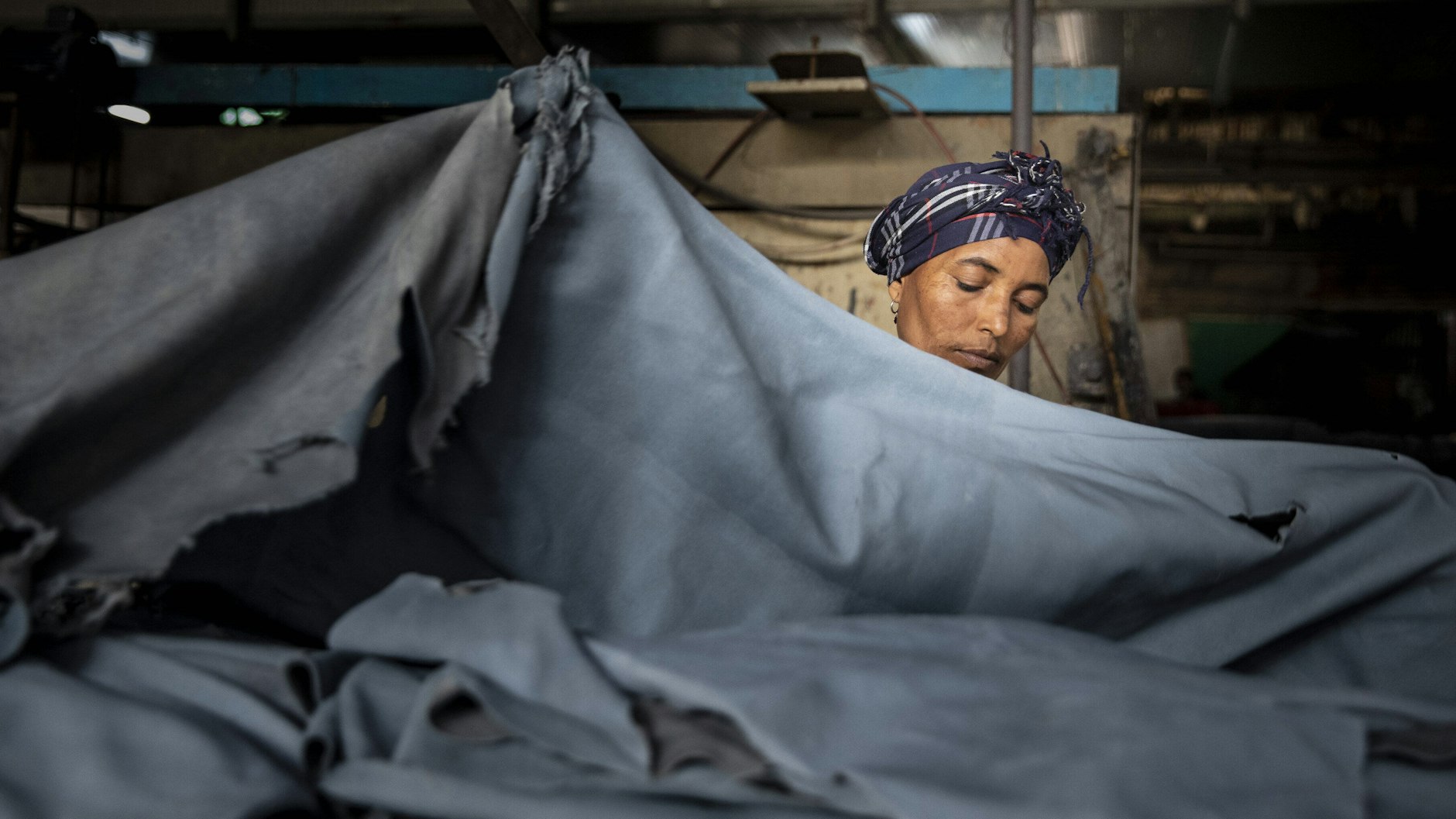 Lederproduktion in Adis Abeba, Äthiopien.