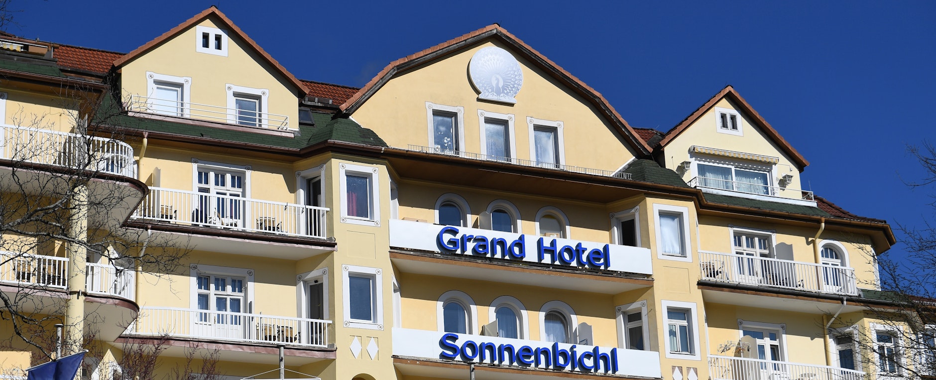 Das Grand-Hotel Sonnenbichl in Garmisch, in dem der König samt Gefolgschaft zumindest zeitweise residiert.