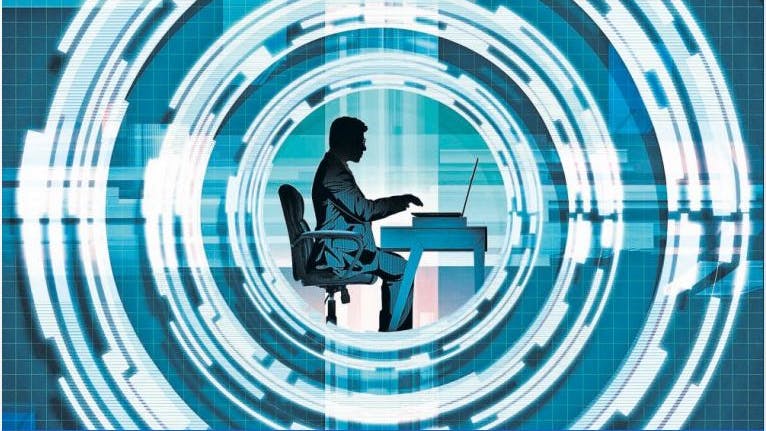 An welchem Schreibtisch können sich die Mitarbeiter in Zukunft sicher fühlen? Experten empfehlen einen Mix aus Homeoffice und Büro-Präsenz. 