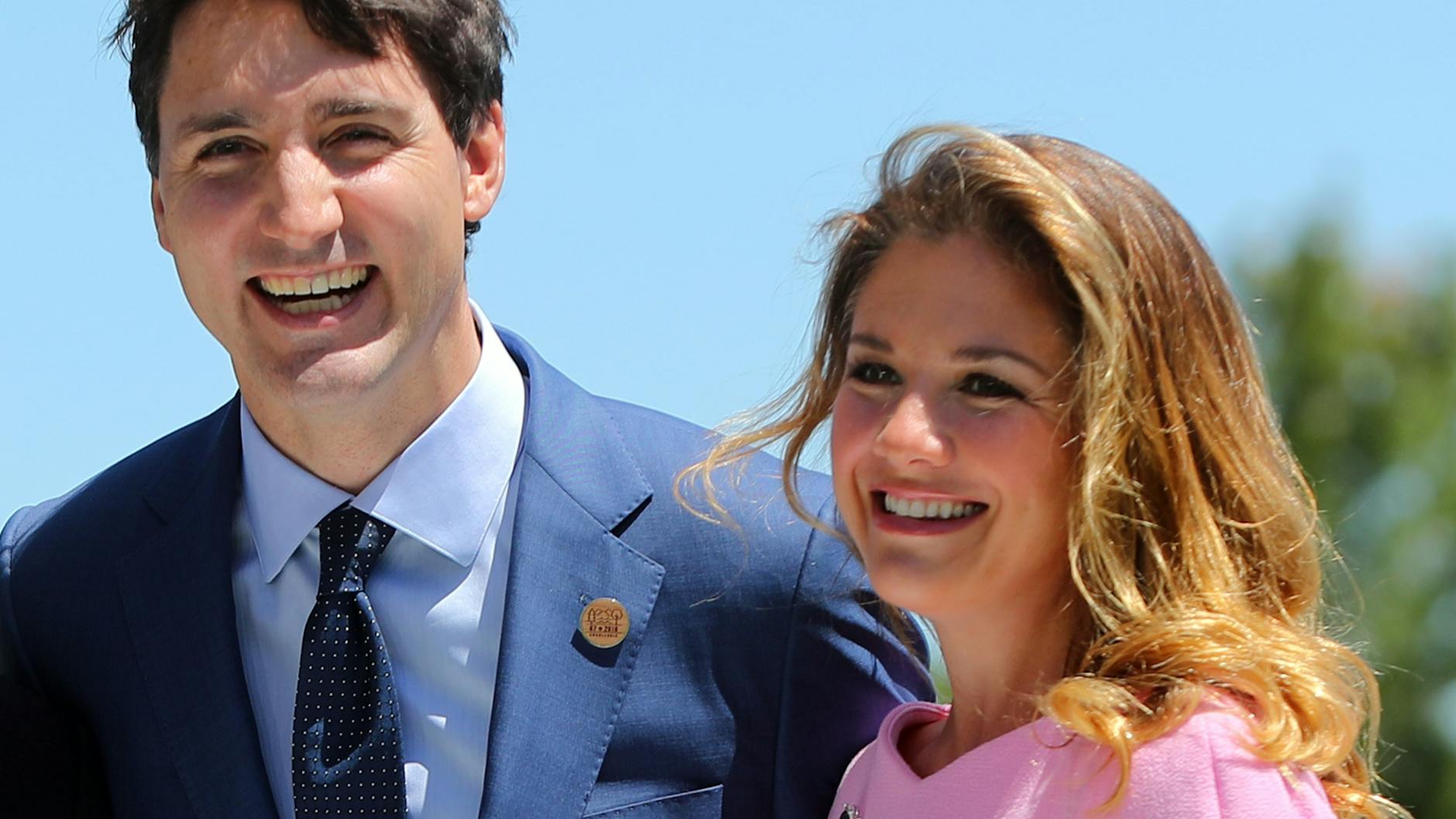 Der kanadische Premierminister Justin Trudeau und seine Ehefrau Sophie Grégoire Trudeau im Sommer 2018.
