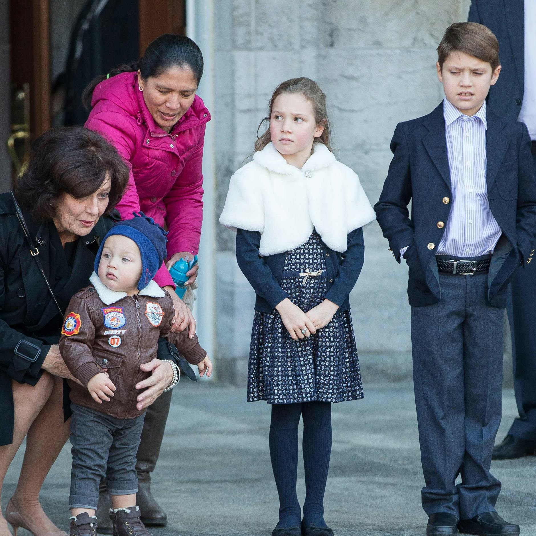 Die Kinder der Trudeaus mit Großmutter Margaret: Hadrien, Ella-Grace und Xavier (v.l.)