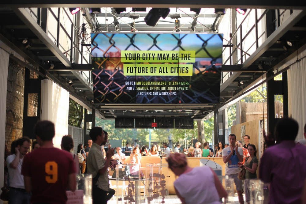 Wie in New York soll eine Freiluftkonstruktion zu Diskussionen über die Stadtentwicklung einladen.