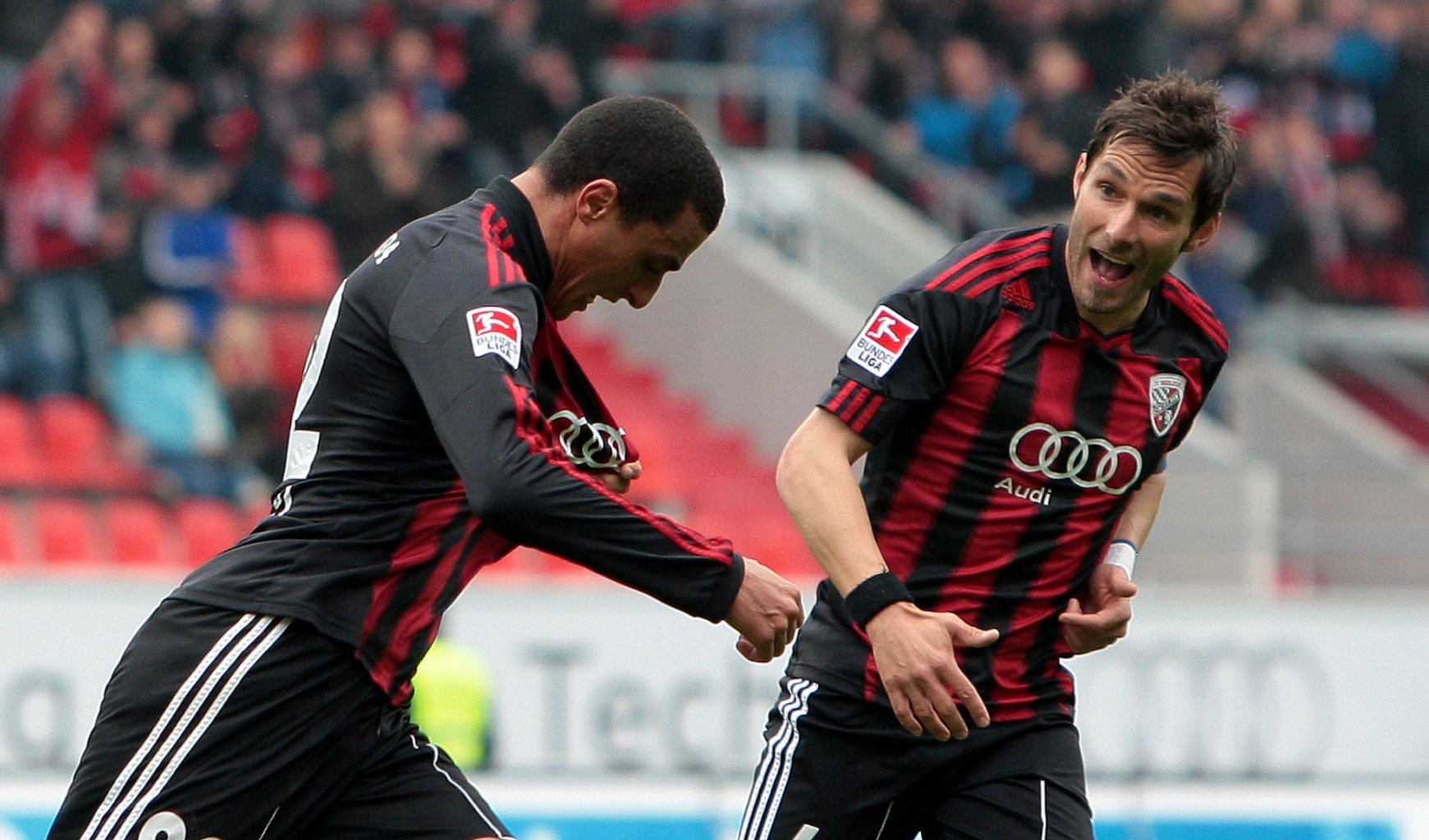 Mitte September tritt Union Berlin gegen FC Ingolstadt 04 (im Bild Ahmed Akaichi (l.) und Stefan Leitl) an.