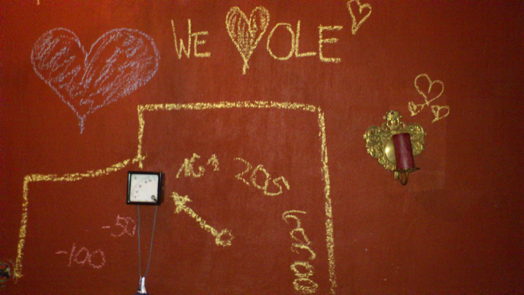 We love Ole. Prähistorische Kreidezeichnungen und Schriftzeichen im Fitcher´s Vogel in der Warschauer Straße in Friedrichshain. Ole, we love you too!