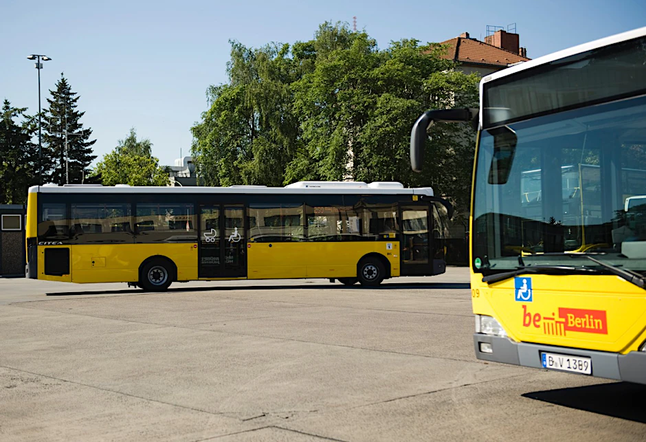 Ein Leichtbaubus der Berliner Verkehrsbetriebe (BVG).