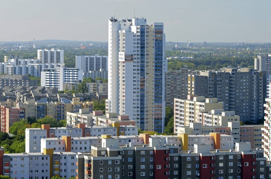 Blick über die Gropiusstadt. Am 7. November vor 50 Jahren wurde der Grundstein gelegt.