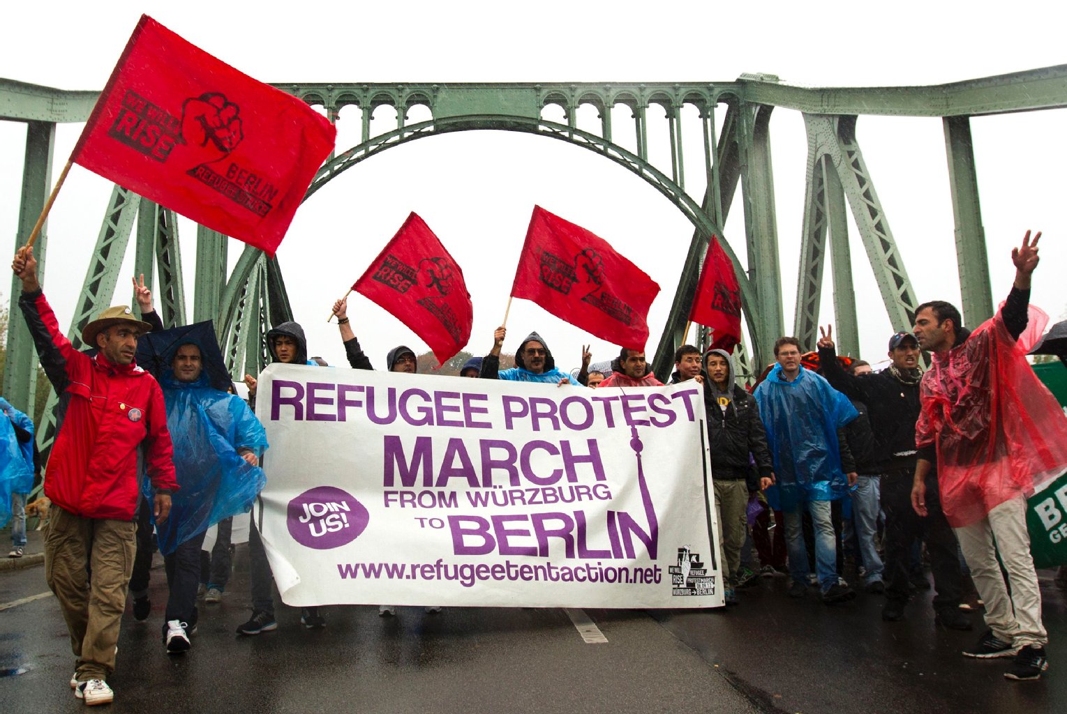 Nach vier Wochen und fast 600 Kilometern erreichte der "Refugee Protest March" am fünften Oktober Berlin.