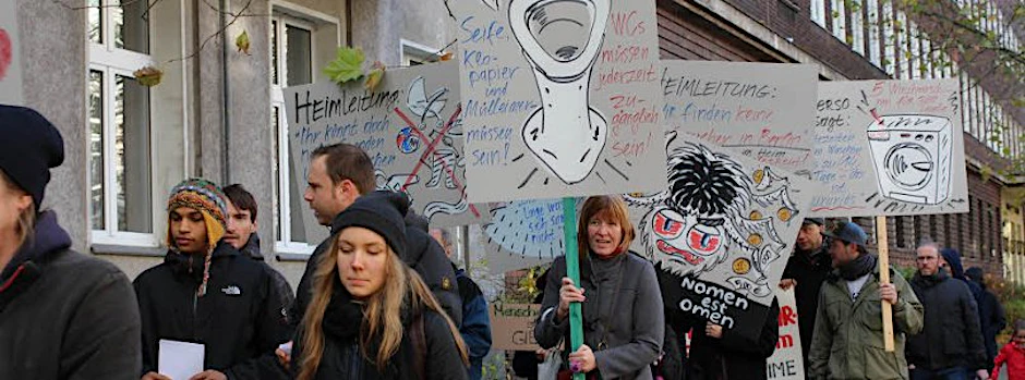Gegen den privaten Heimbetreiber Gierso gab es schon oft Proteste.