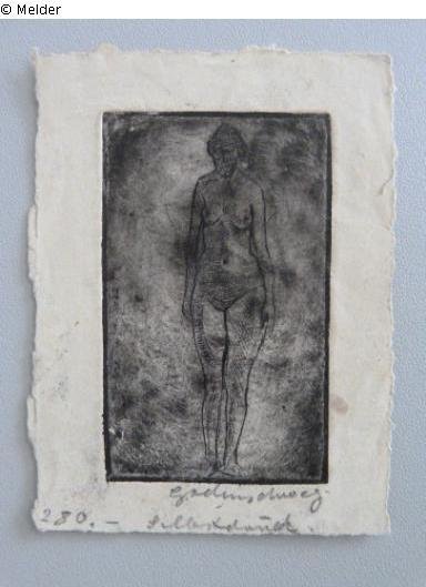 Ludwig Godenschweg: "Weiblicher Akt", undatierte Druckgrafik