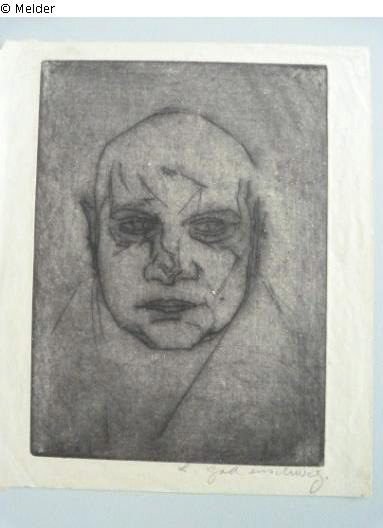 Ludwig Godenschweg: "Männliches Bildnis", undatierte Druckgrafik