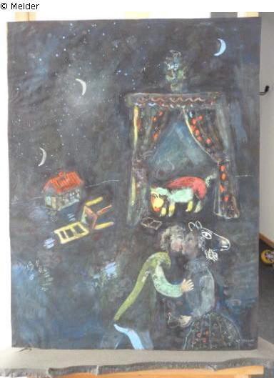 Gemälde von Marc Chagall mit dem Titel "Allegorische Szene".