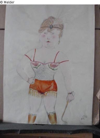 Otto Dix: "Dompteuse", Aquarell, 1922