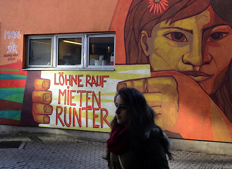 Kreativer Protest gegen steigende Mieten in Berlin.