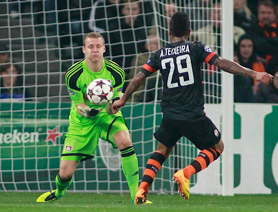An Leverkusens Leno führte in Donezk kein Ball vorbei.