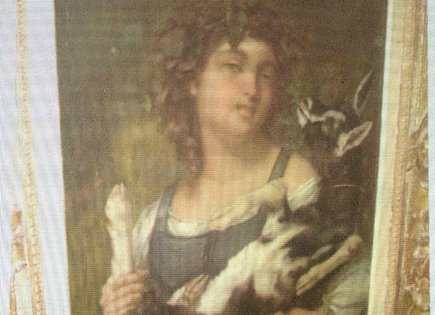 "Dorfmädchen mit Ziege" des französischen Malers Gustav Courbet.