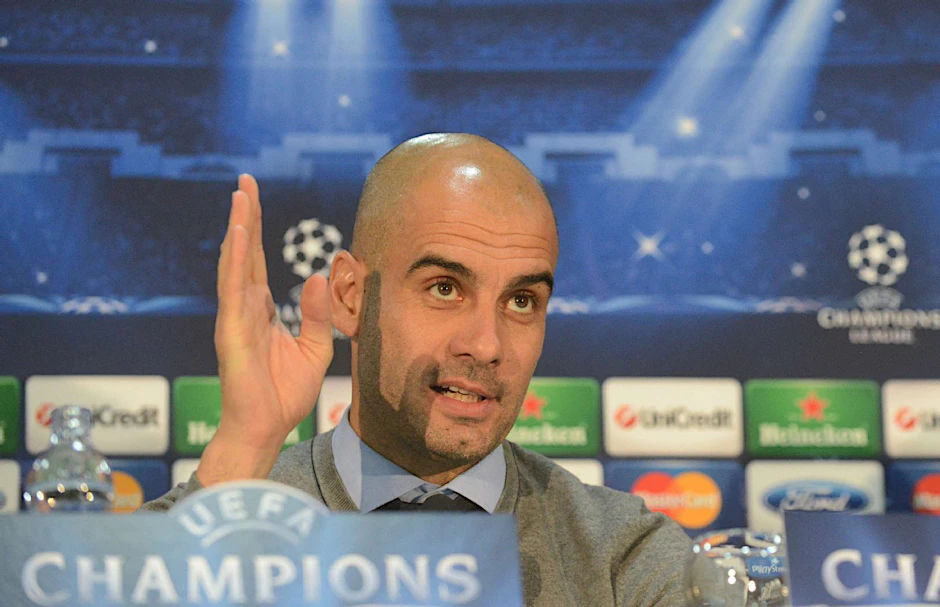 Pep Guardiola blickt voraus auf das Spiel gegen Viktoria Pilsen.