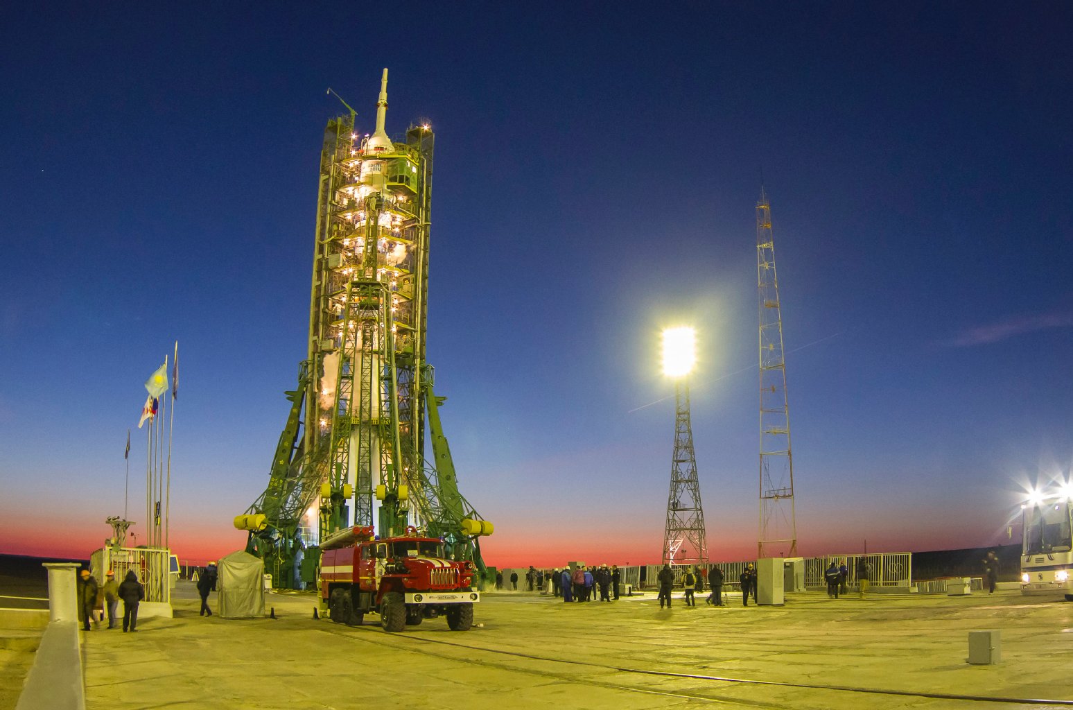 Der Weltraumbahnhof Baikonur in Kasachstan.