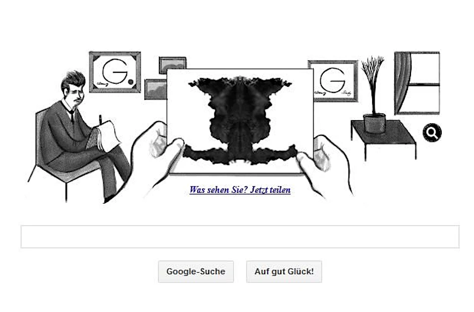Hermann Rorschach, geehrt auf der Google-Startseite.