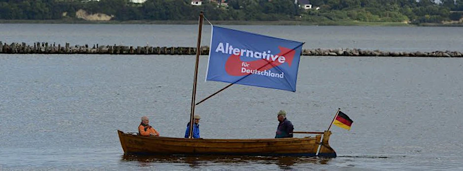 Wohin geht die Reise? AfD-Unterstützer an der Ostseeküste in Stralsund kurz vor der Bundestagswahl.