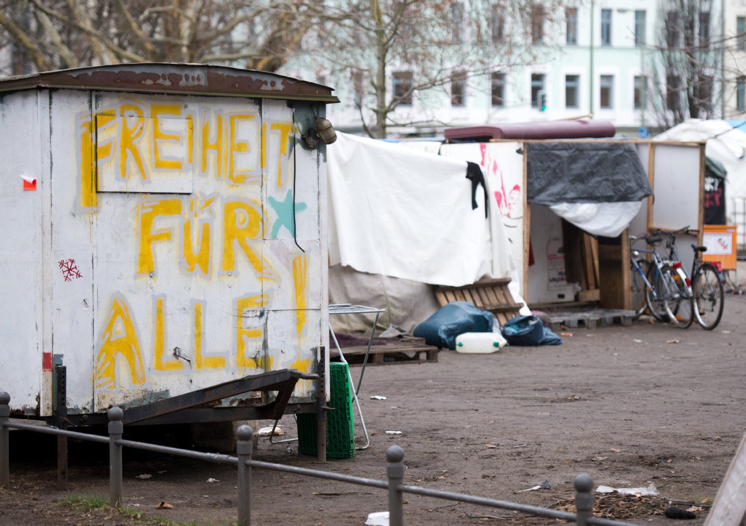 So sieht der Oranienplatz derzeit aus.