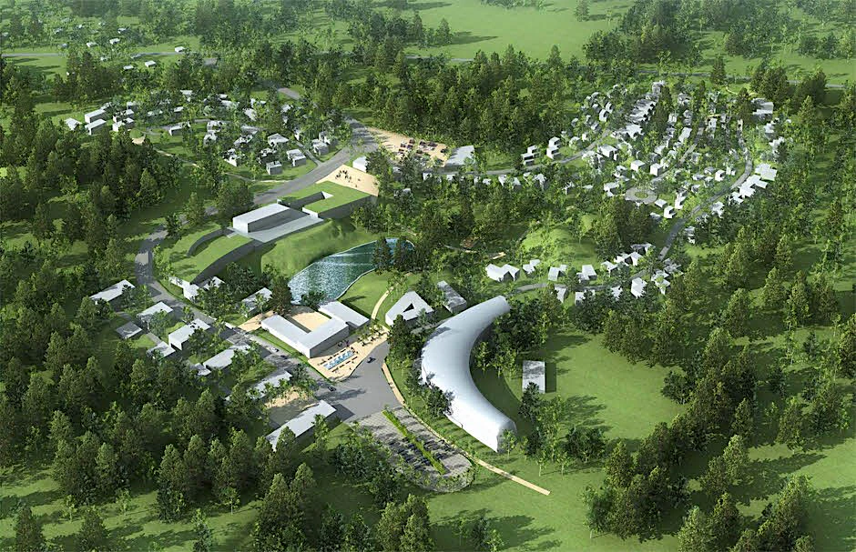 So soll das neue „Königswald-Resort“ einmal aussehen. Noch stehen auf dem Areal Ruinen.