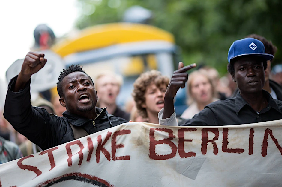 Im Rahmen der Besetzung des Oranienplatzes fanden viele Demonstrationen statt.