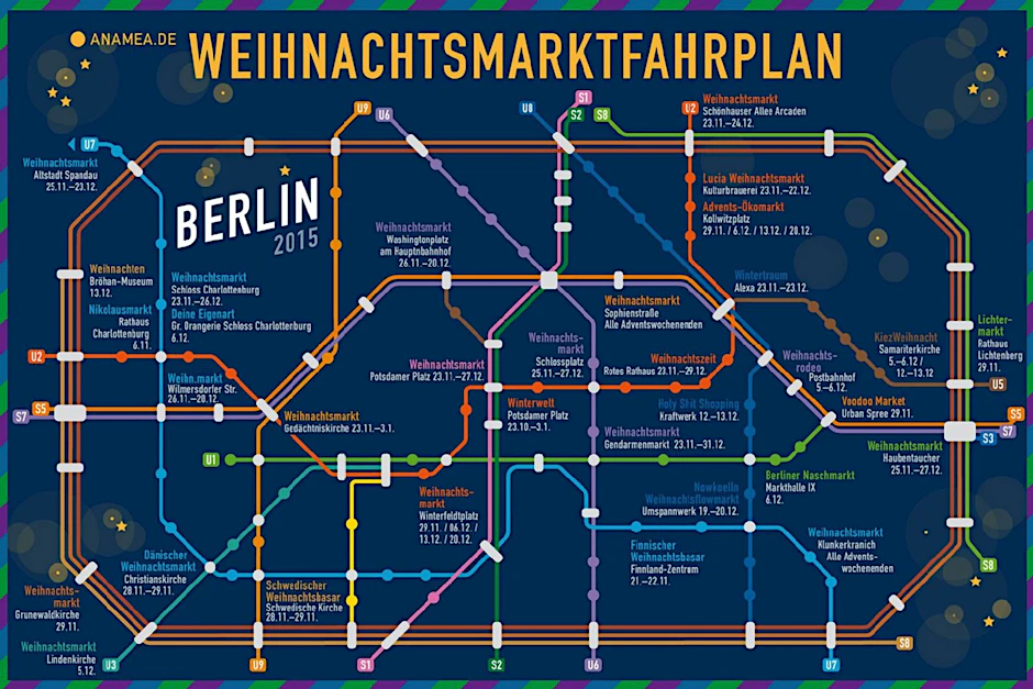 Mit dem Weihnachtsmarktfahrplan können sich die Berliner einen guten Überblick verschaffen.