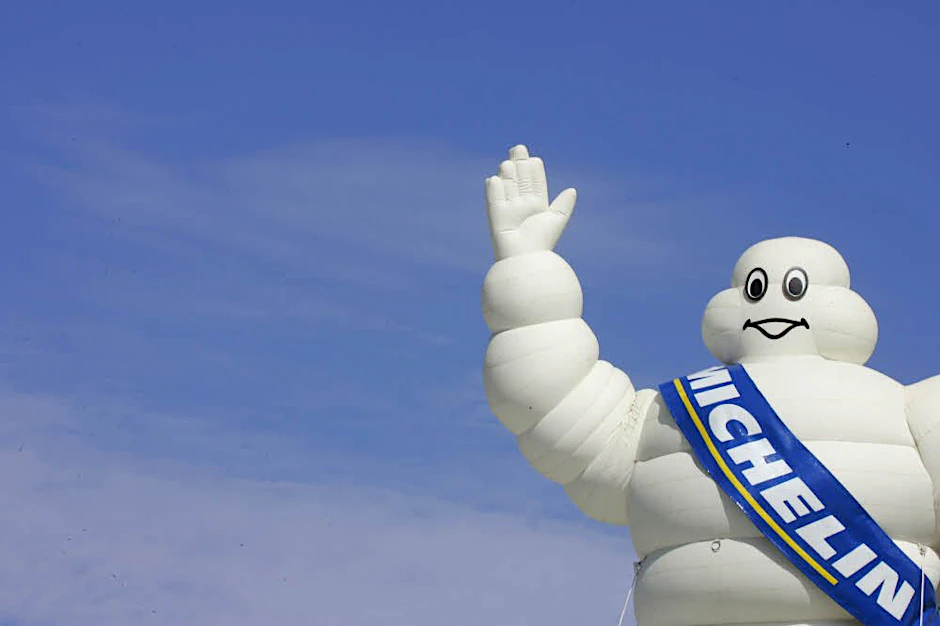 Grüßt nicht mehr lange aus Oranienburg: der Michelin-Mann.